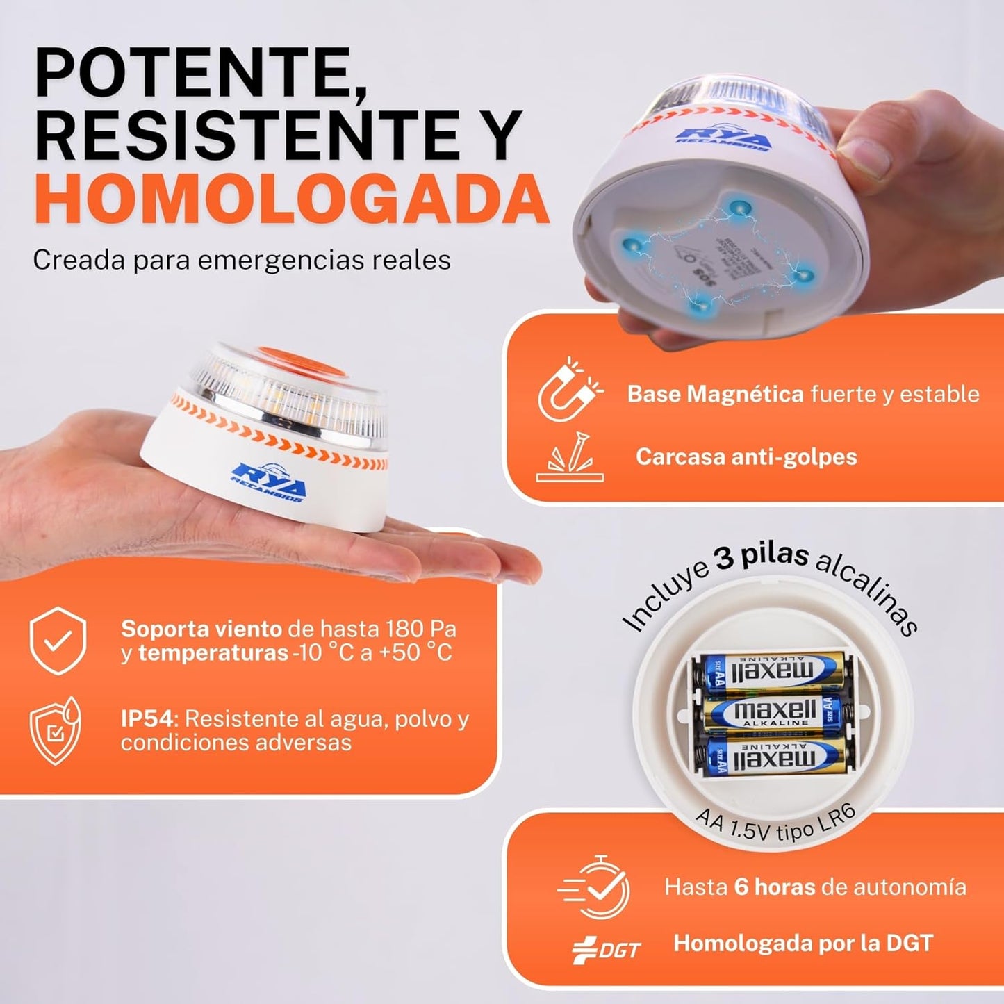 Baliza Emergencia Coche Homologado DGT Geolocalización - V16 